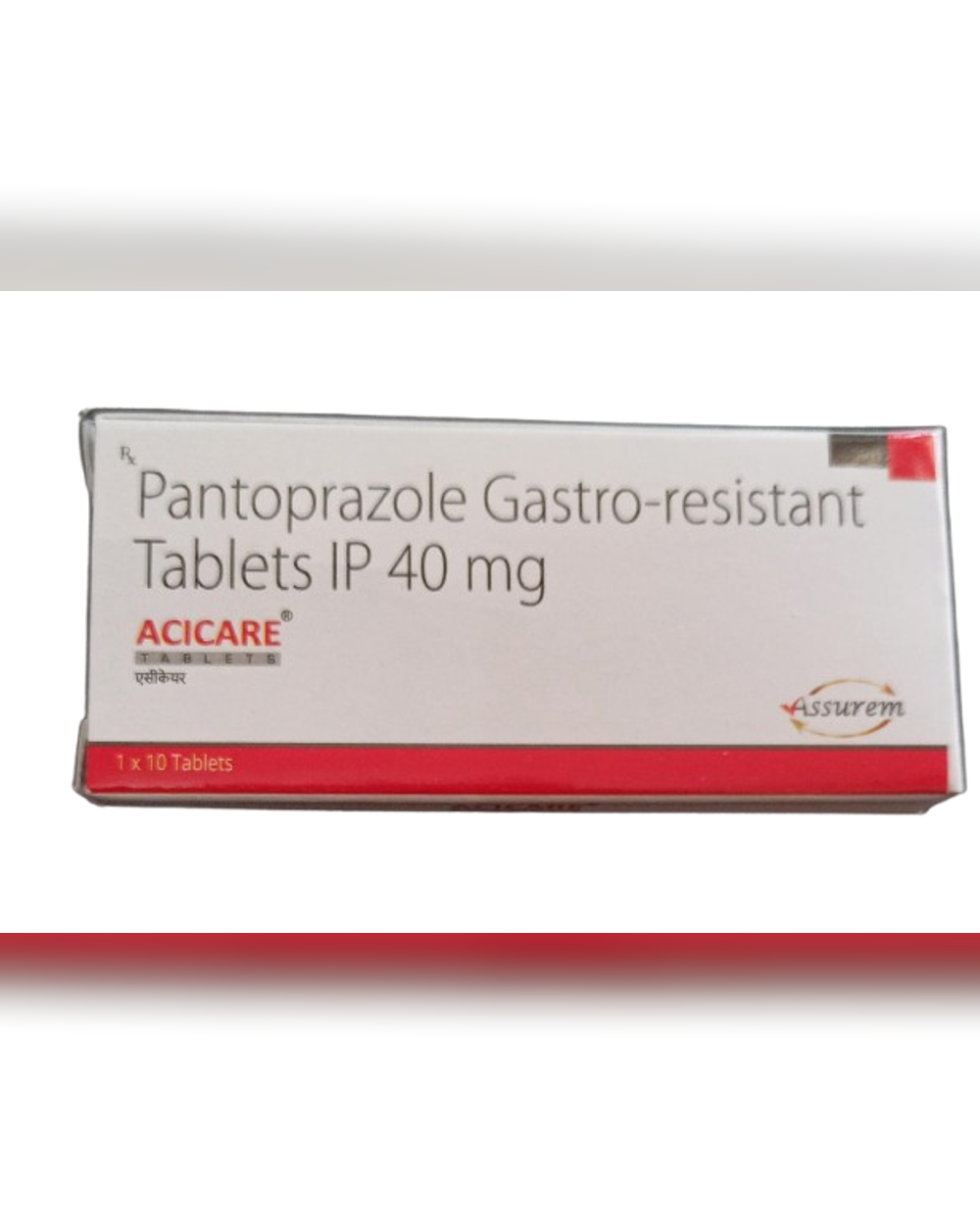 Assurem Acicare 40 mg Tablets â€“ Acid Reducer for Heartburn, Acid Reflux & Peptic Ulcer (Pack of 10)