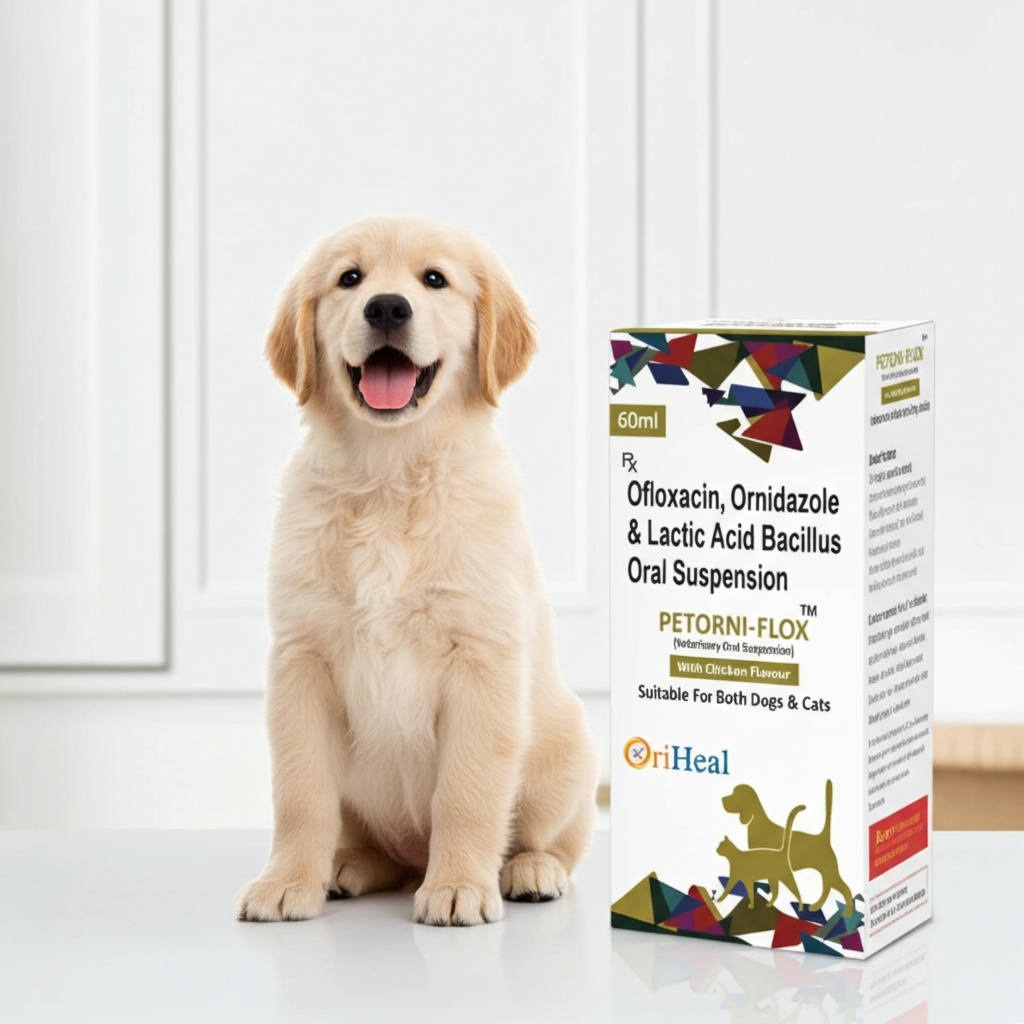 Oriheal Petorni Flox Oral Suspension for Dogs and Cats â€“ 60ml Pet Health Support Formula