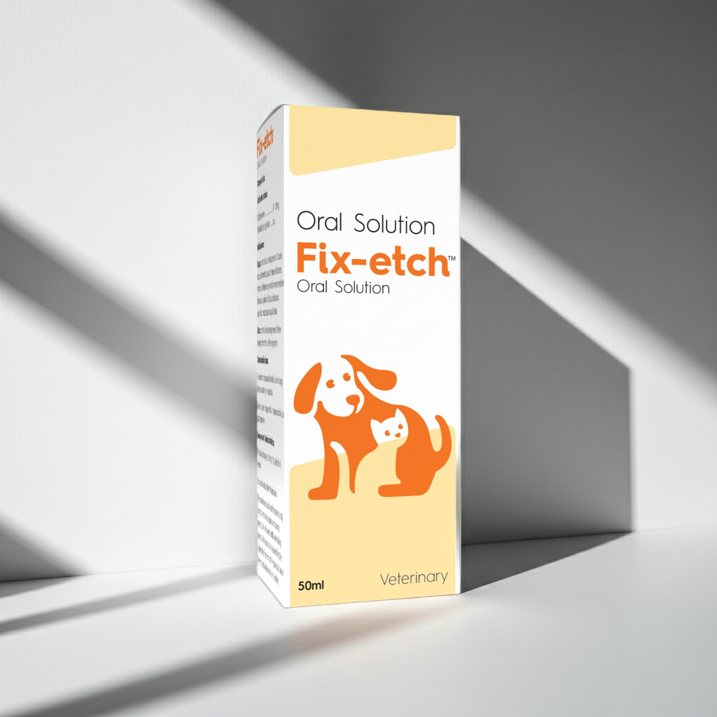 Vvaan Fix-Etch Cyclosporine Oral Solution 50ml for Dogs and Cats | Veterinary Medicine for Skin Allergies, Atopic Dermatitis & Itching Relief