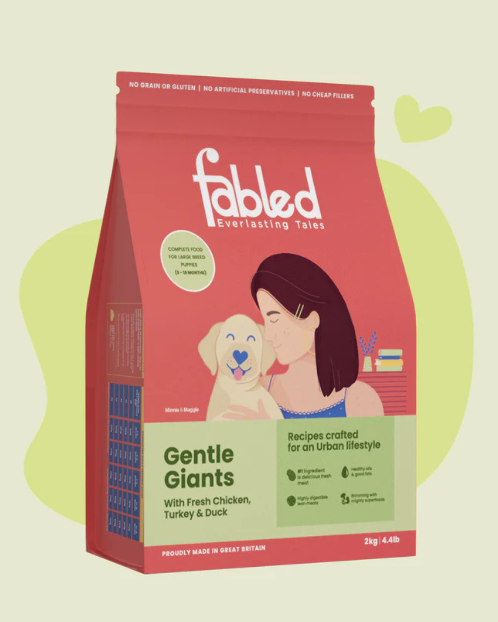 Fabled Gentle Giants With Chicken, Turkey & Duck Large Breed Puppy Dry Food -250g