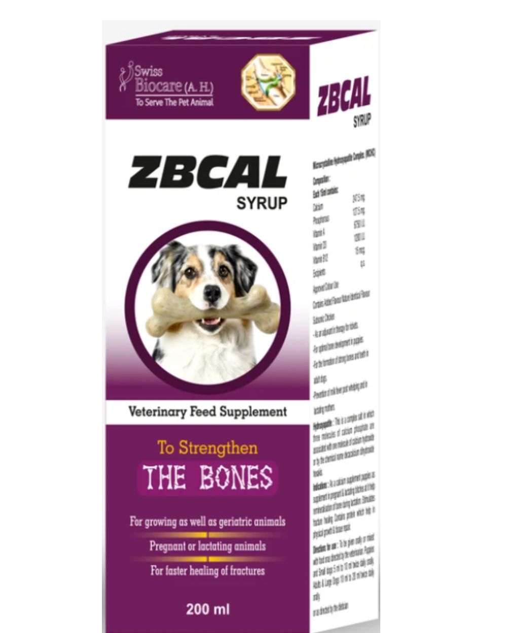 Corise ZBCAL Syrup 200ml â€“ Veterinary Calcium Supplement for Dogs & Cats