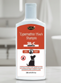 Sihil Sil-C Anti-Tick Shampoo for Dogs | Cypermethrin 1% w/v | Tick, Flea, Lice & Mite Control Shampoo