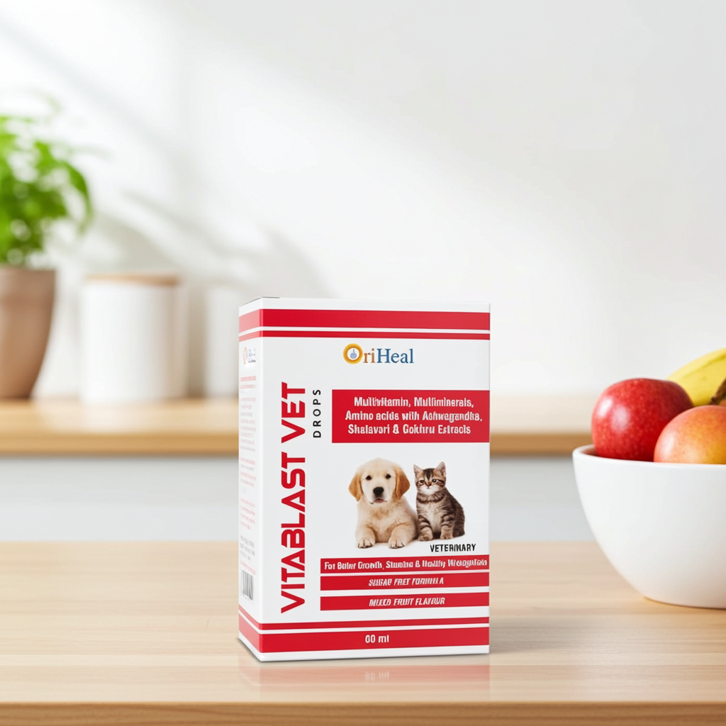 Oriheal Vitablast Vet Drops 60ml â€“ Multivitamin & Mineral Supplement for Dogs and Cats | Immunity, Growth & Recovery Support