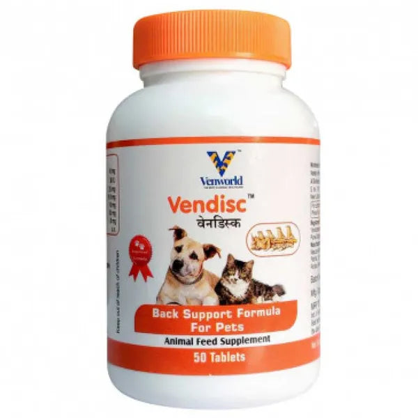 Venkys Vendisc Tablets Joint Support for Dogs & Cats | Cartilage Repair, Arthritis Relief & Improved Mobility (Pack of 50 Tablets)