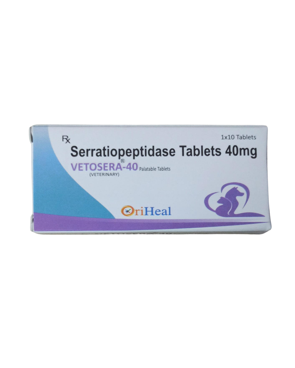 Oriheal Vetosera 10mg Serratiopeptidase Tablets for Dogs & Cats | Anti-Inflammatory, Pain Relief & Post-Surgical Recovery