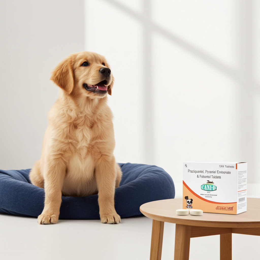 Areion Vet Cani-D Tab for Dog Deworming â€“ Effective Treatment for Roundworms, Hookworms & Tapeworms