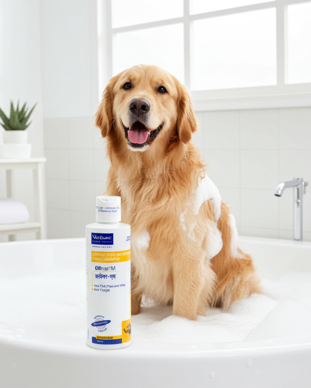 Virbac Clinar-M Medicated Shampoo 200 ml â€“ Antifungal & Antibacterial Shampoo for Dogs & Cats, Treats Skin Infections