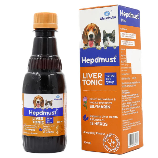 Mankind Hepamust Liver Tonic 200ml for Dogs & Cats