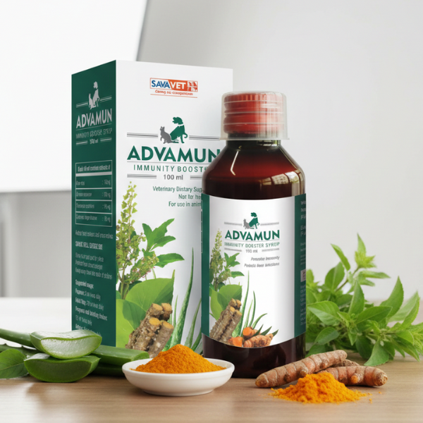 Savavet Advamun Immunity Booster Syrup for Dogs & Cats 200ml â€“ Immune System Support, Pet Health Supplement