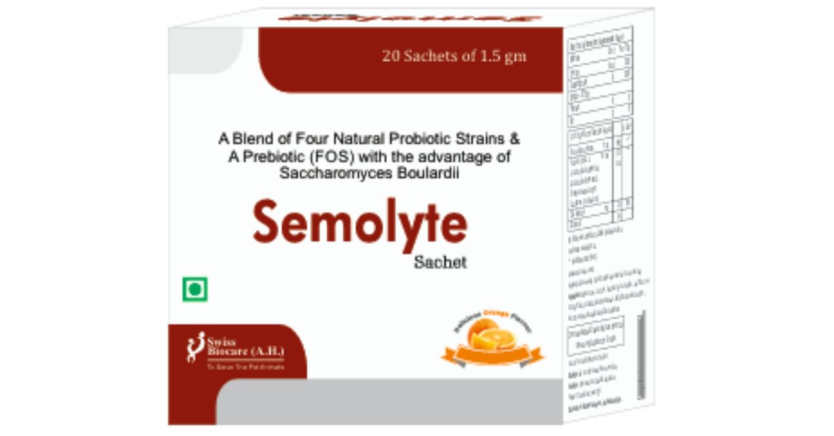 Swiss Biocare Semolyte Sachet â€“ Probiotic Supplement for Dogs & Cats