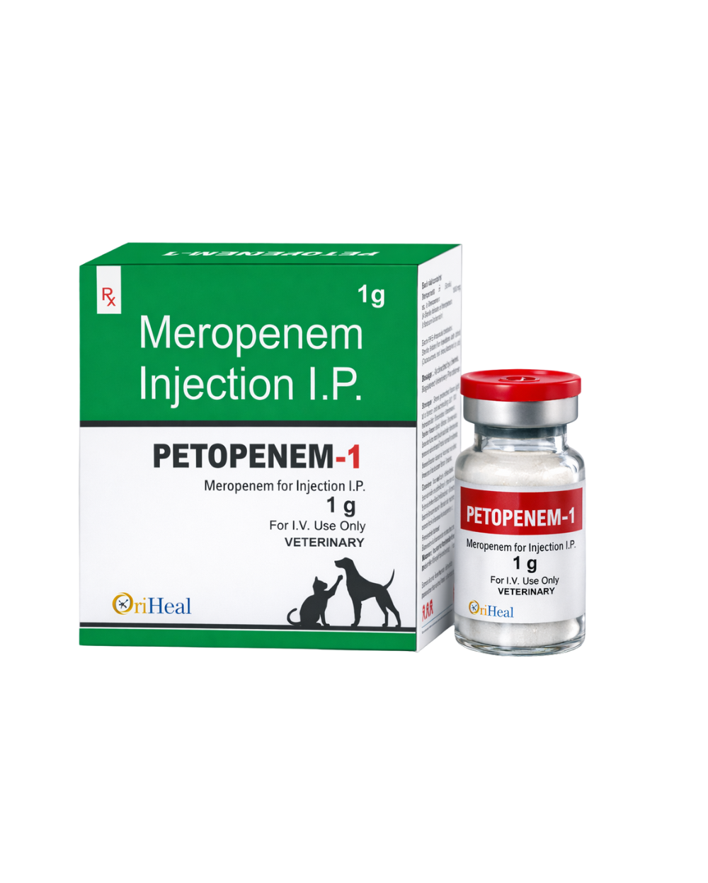Oriheal Petopenem Injection â€“ Broad Spectrum Veterinary Antibiotic for Dogs & Cats