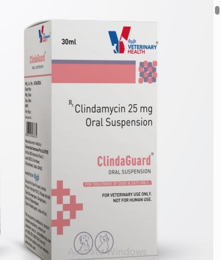 Drools ClindaGuard Oral Suspension  30ml â€“ Clindamycin Antibiotic Syrup for Dogs & Cats | Veterinary Prescription Medicine