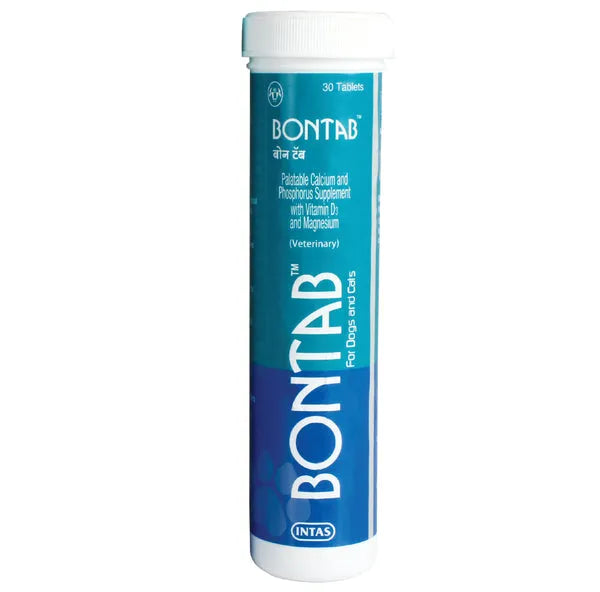 Intas Bontab Calcium Supplement for Dogs & Cats â€“ Bone & Joint Health Support