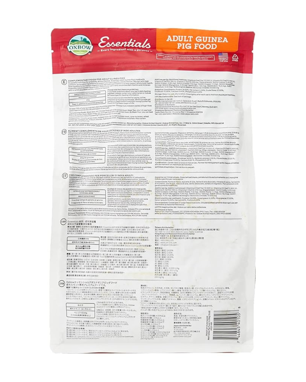 Oxbow Animal Health Cavy Cuisine Adult Guinea Pig Dry Food 2.25kg