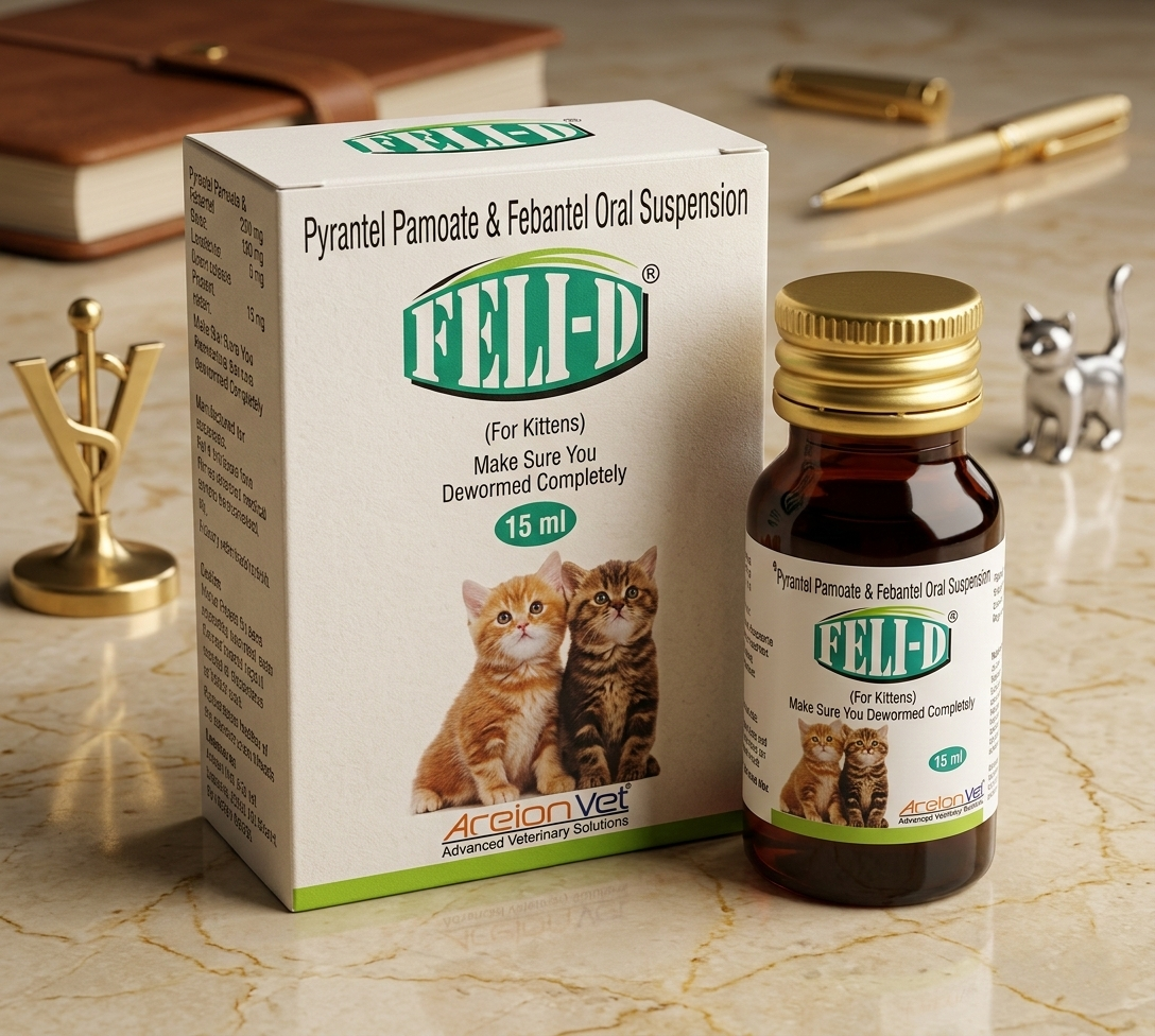 Areion Vet Feli D Kitten Deworming Suspension 15ml