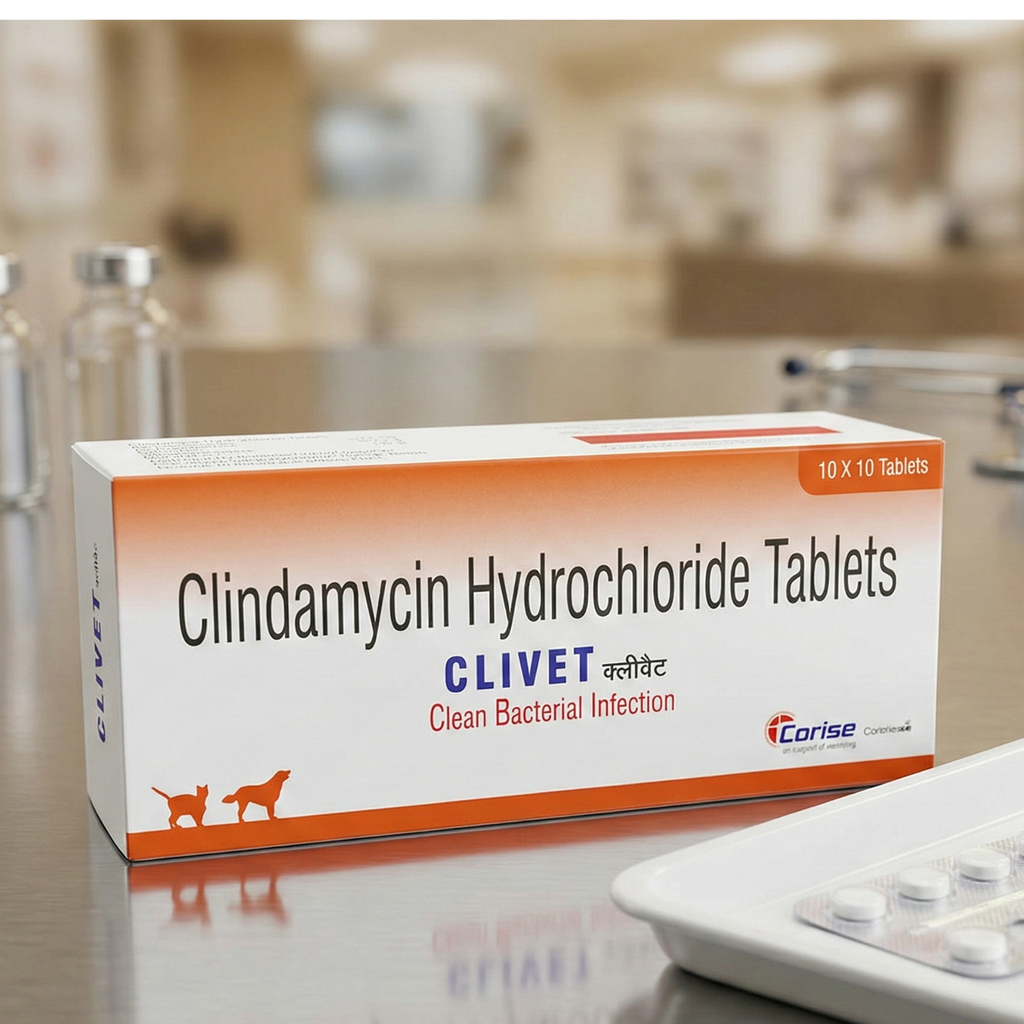 Corise Clivet Clindamycin Tablets for Dogs & Cats (10 Tablets)