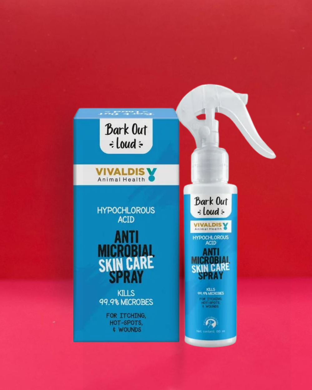 Vivaldis Bark Out Loud Anti-Microbial Skin Spray for Dogs & Cats | Treats Skin Infections, Hot Spots, Itching & Wounds