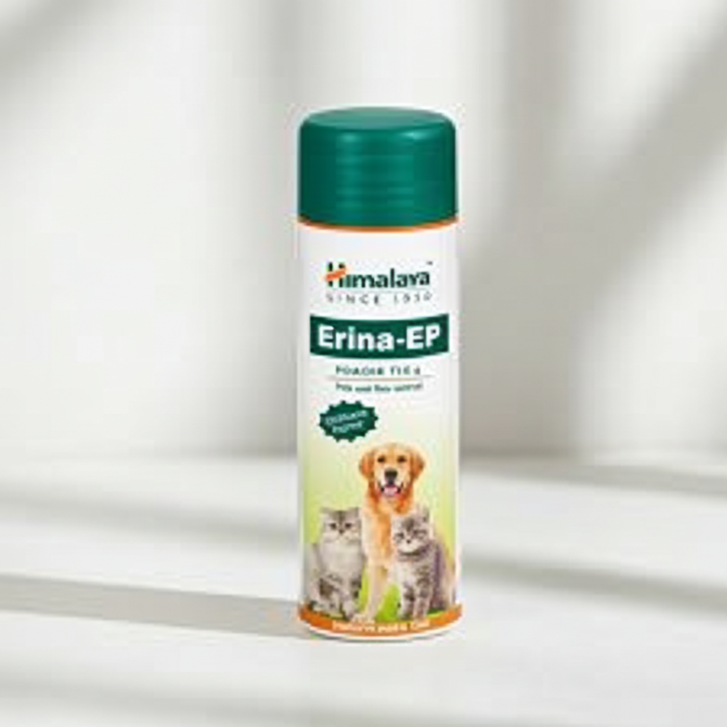 Himalaya Erina-EP Powder for Dogs & Cats â€“ 150g | Anti-Tick, Flea & Mite Control | Natural Pet Skin Care & Deodorizer