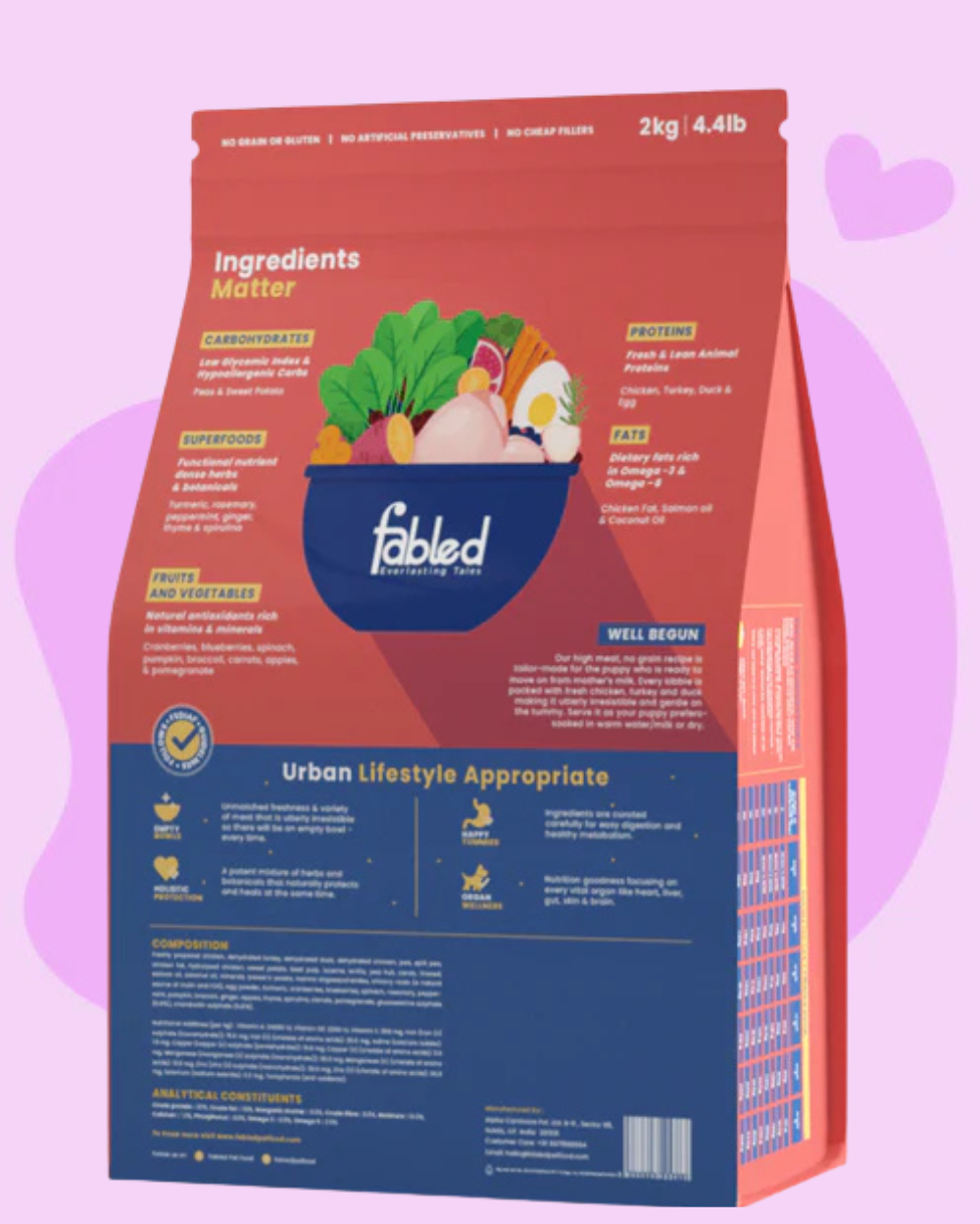 Fabled Well Begun Starter Recipe Fresh Chicken Turkey and Duck Puppy Starter Dry Food