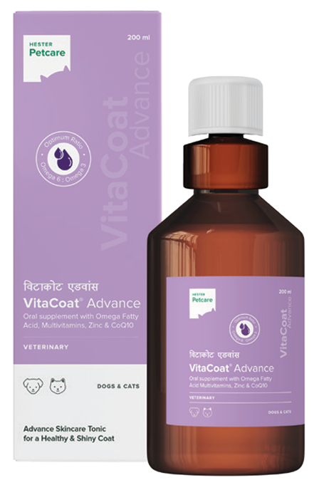 Hester Vitacoat Advance Syrup Skin & Coat Supplement for Dogs and Cats 200ml