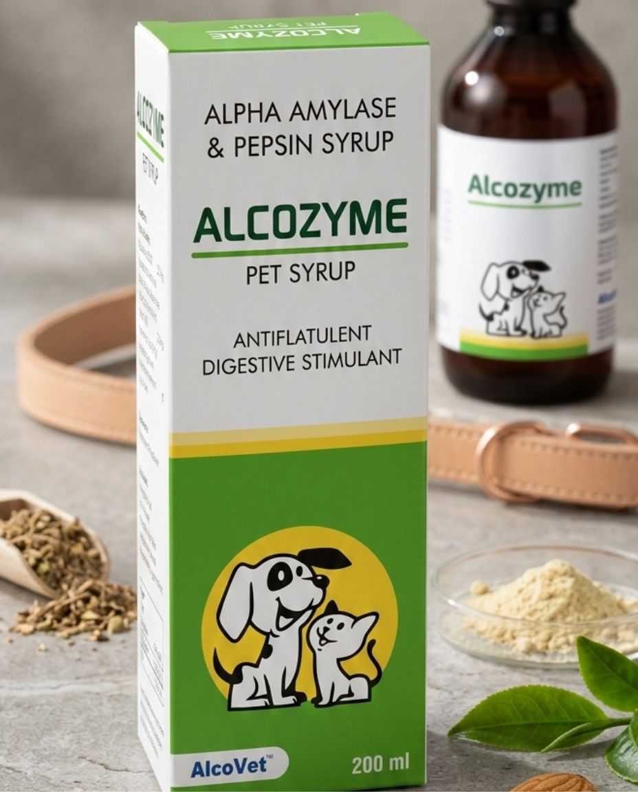Alcovet Alcozyme 200ml Digestive Enzyme Syrup for Dogs & Cats