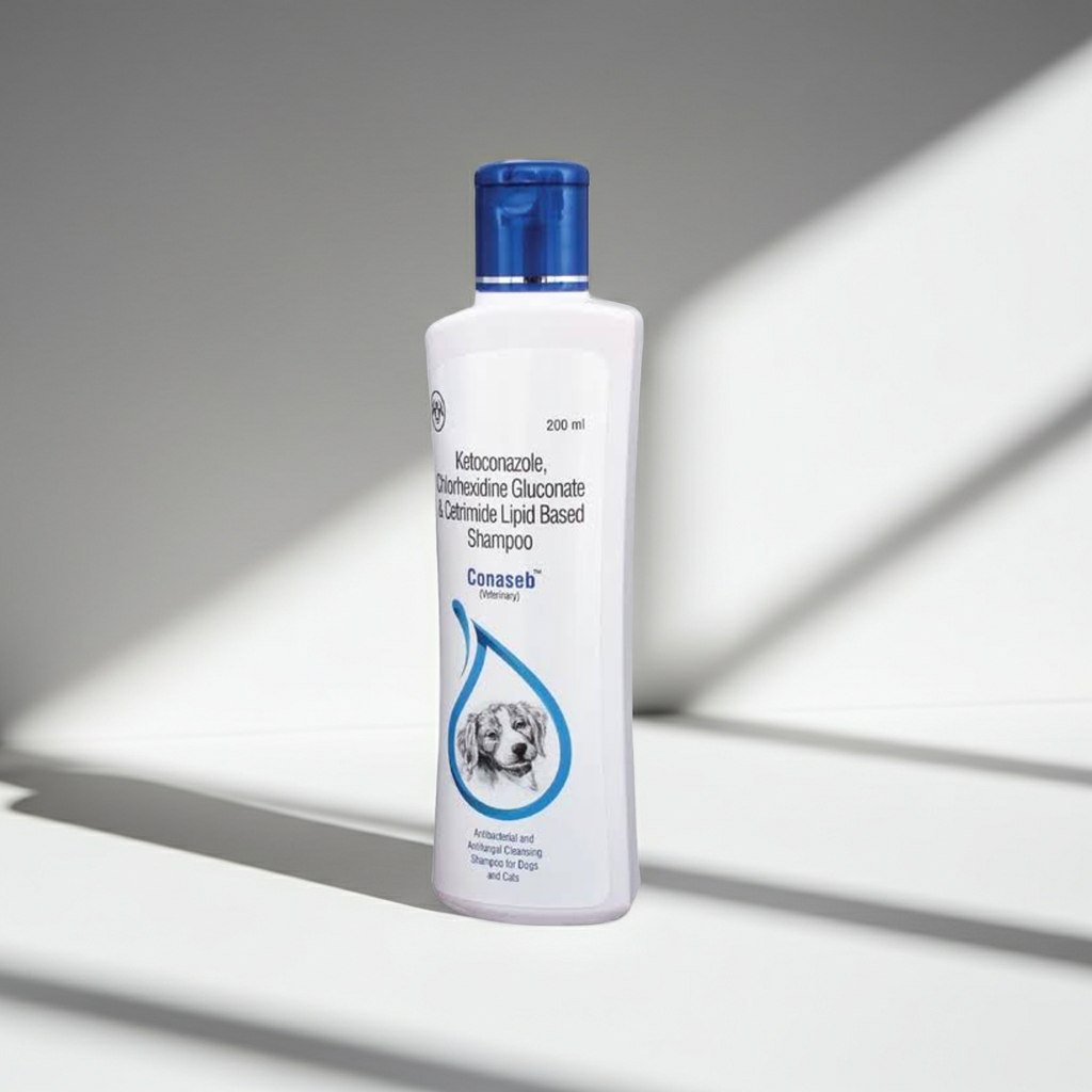 Intas Conaseb Medicated Anti-Fungal & Anti-Bacterial Shampoo for Dogs and Cats â€“ Treats Dandruff, Itching & Skin Infections