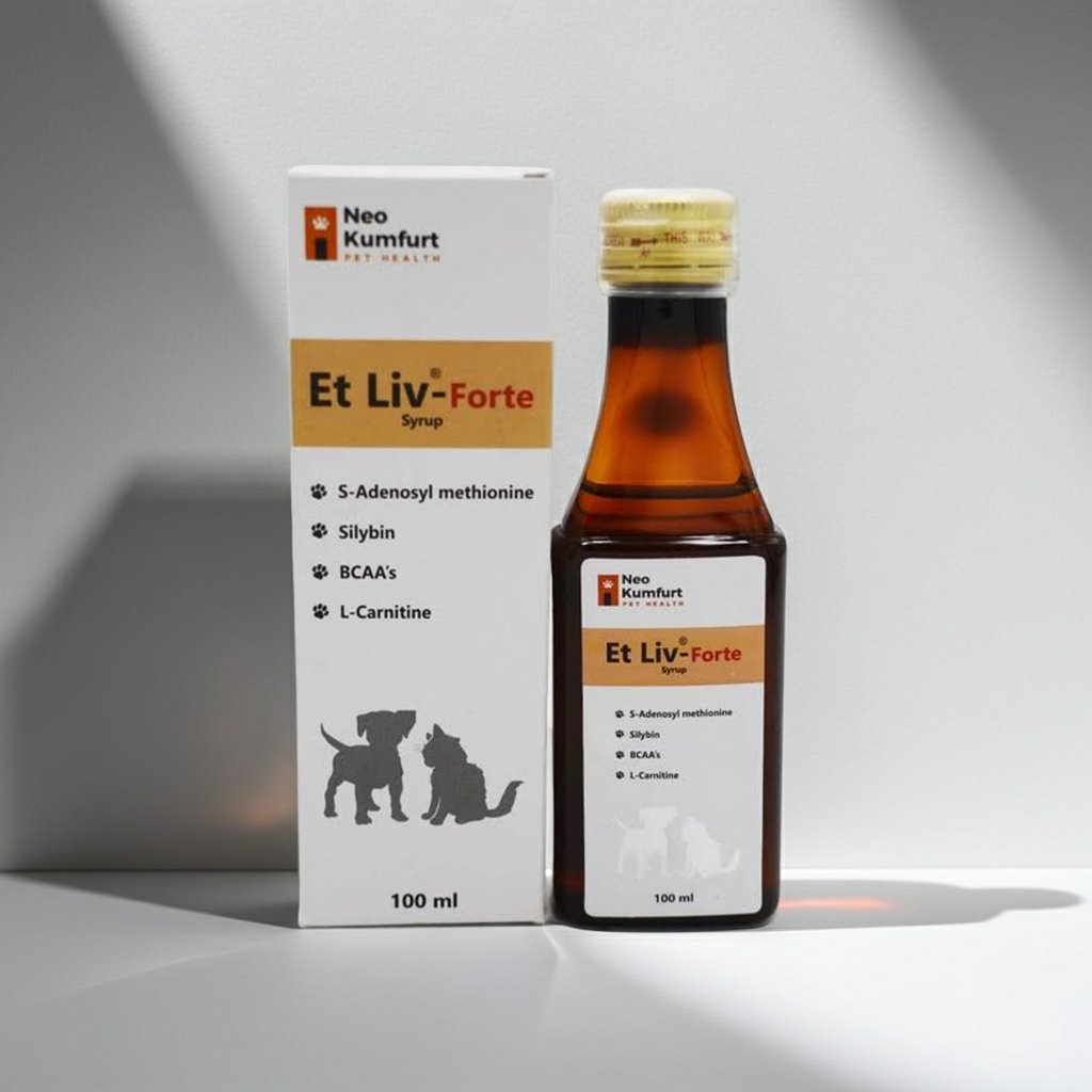 Neo Kumfurt Et-Liv Forte 100 ml â€“ Veterinary Liver Tonic for Cattle, Buffalo, Sheep, Goats & Pets | Boosts Appetite, Digestion & Liver Health