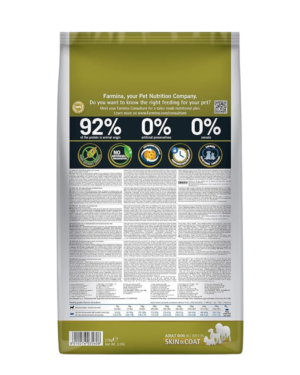 Farmina N&D Quinoa Duck Skin & Coat Grain-Free Adult Mini Dog Dry Food â€“ Omega-Rich Formula for Healthy Skin, Shiny Coat & Strong Immunity