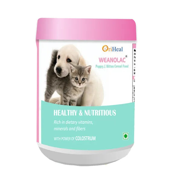 Oriheal Weanolac Milk Replacer for Puppies & Kittens 300g â€“ Nutrient-Rich Growth Support for Newborns, Orphans & Weaning Pets