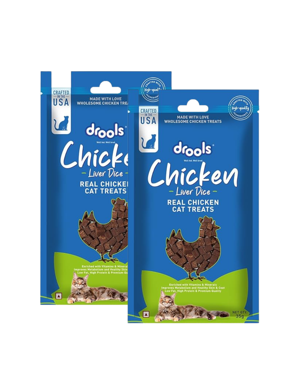 DROOLS CHICKEN LIVER DICE CAT TREATS 35g