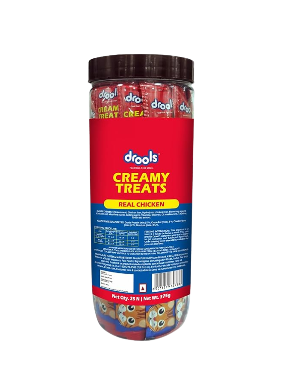 DROOLS CREAMY TREATS REAL CHICKEN 25PCS JAR