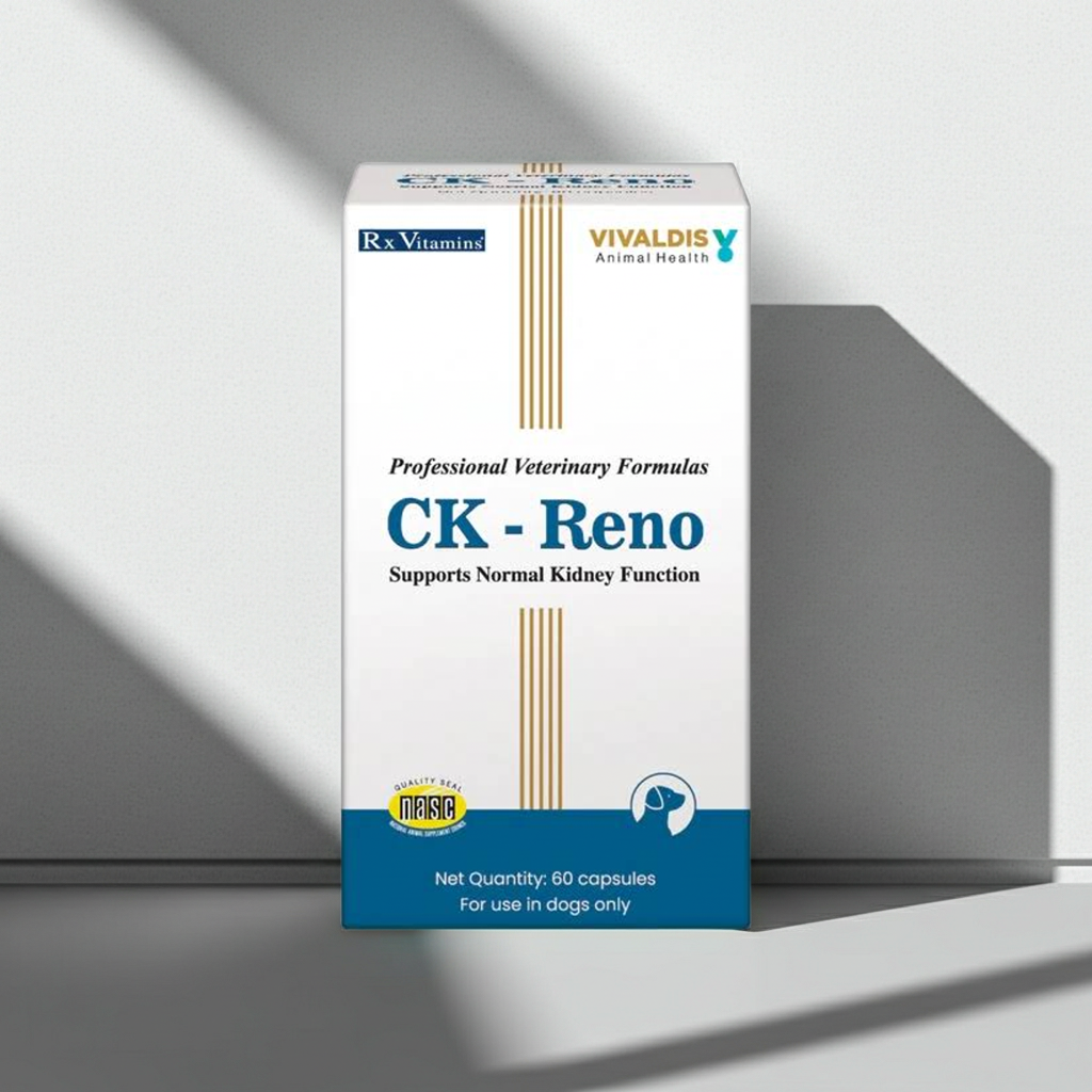 Vivaldis CK Reno Supplement for Dogs | Renal Support Formula for Kidney Health & Urinary Function | 60 Tablets