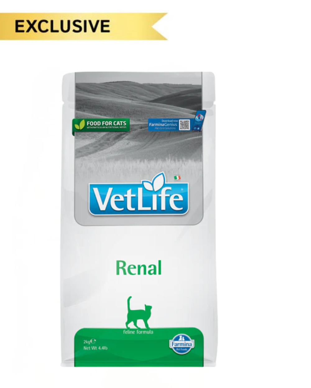Farmina Vet Life Renal Feline Formula â€“ Veterinary Prescription Dry Cat Food for Kidney Health 2kg