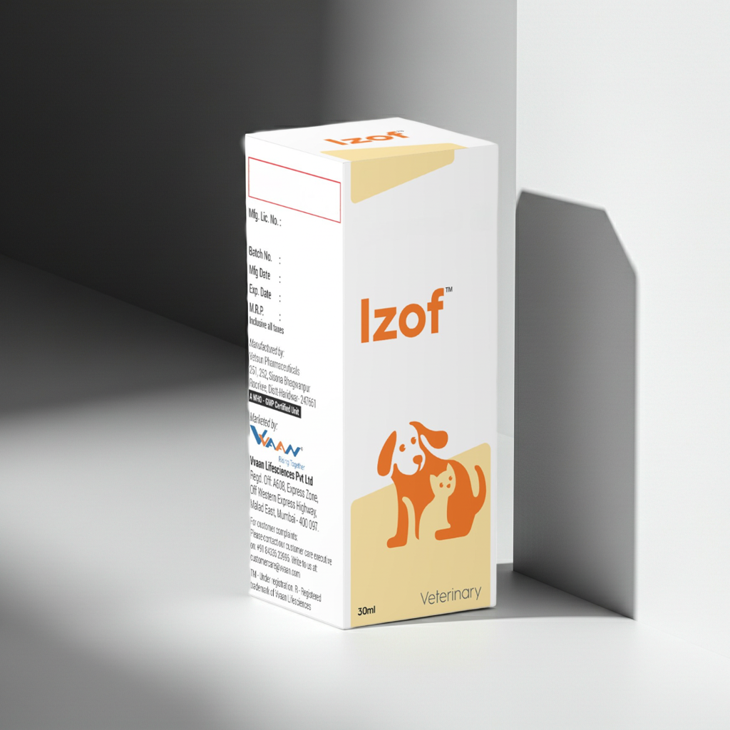 Vvaan Izof Oral Suspension (Itraconazole) 30ml for Dogs & Cats | Broad-Spectrum Antifungal Liquid for Pet Skin, Ear & Fungal Infections | Veterinary Grade Oral Solution