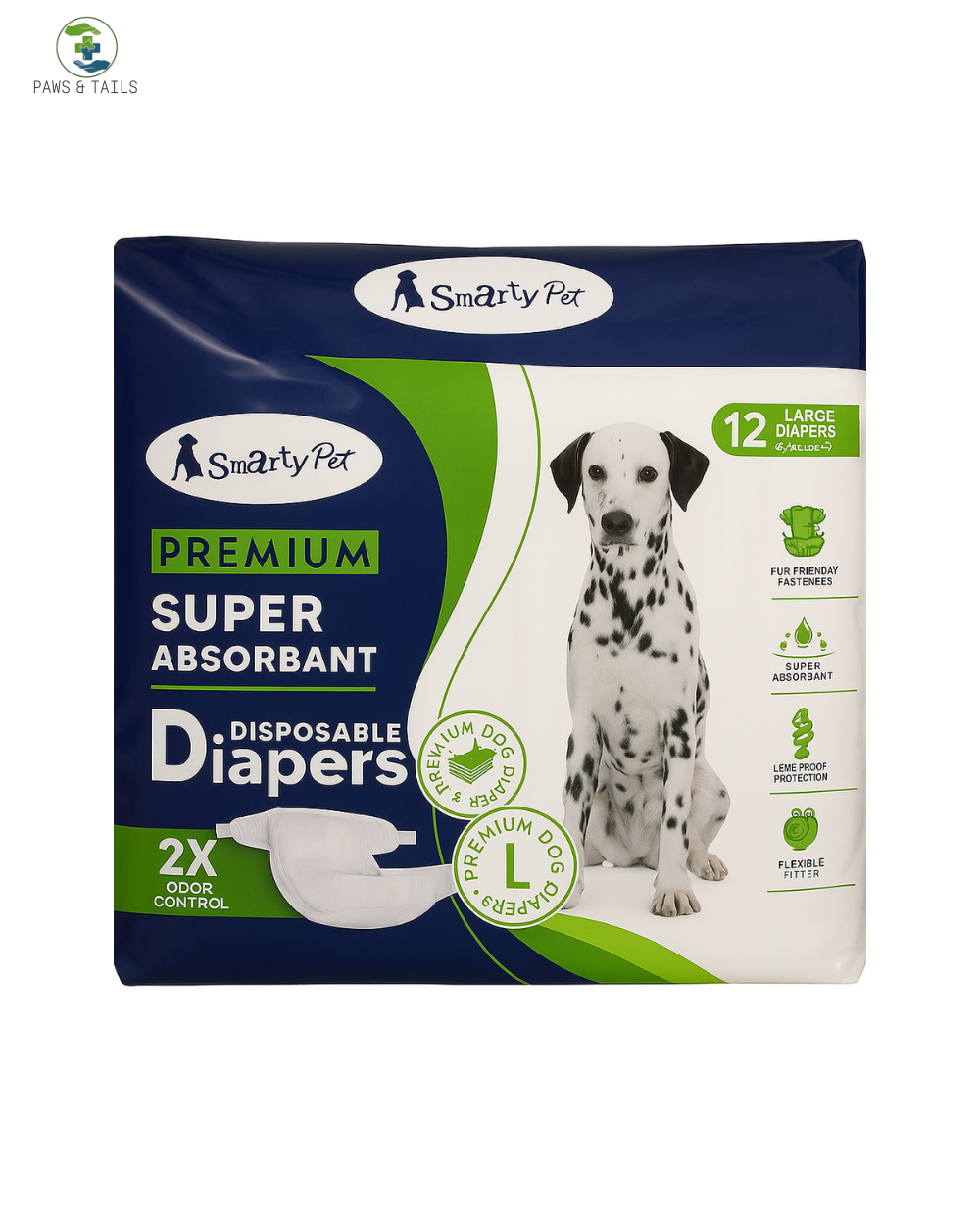 Premium Disposable Dog Diapers for All Dogs â€“ Leak-Proof, Comfortable Fit, Pack of 12