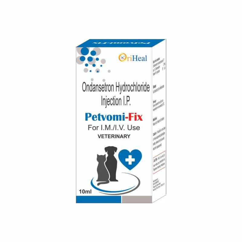 Oriheal Petvomi Fix Injection 2mg/ml â€“ 10ml (20mg) | Anti-Vomiting & Anti-Nausea Solution for Dogs & Cats