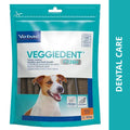 Virbac Veggiedent Dental Chews for Dogs â€“ Plant-Based Z-Shape Chews with Prebiotics for Oral & Digestive Support