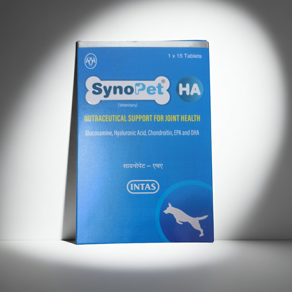 Intas Synopet HA Tablets for Dogs & Cats â€“ Joint Care Supplement with Hyaluronic Acid & Glucosamine