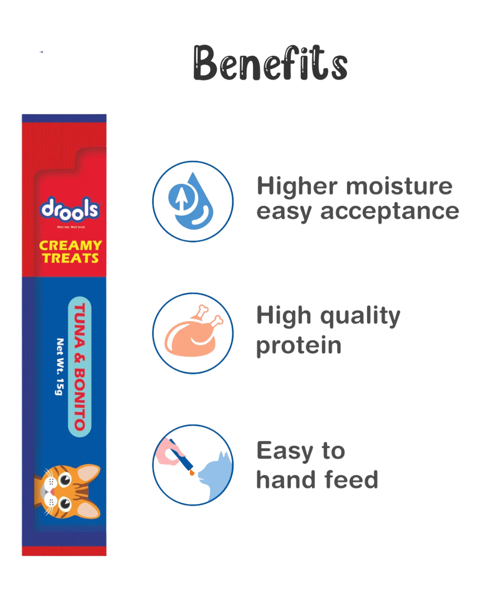 DROOLS CREAMY TREATS TUNA & BONITO 25PCS.