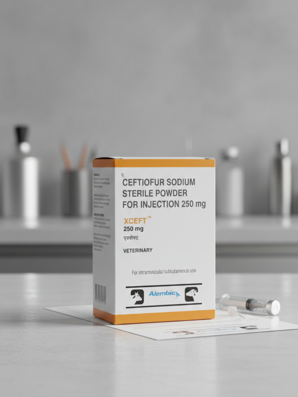 Alembic Xceft Pet Injection for Dogs â€“ Ceftriaxone Antibiotic Injection for Bacterial Infections in Pets