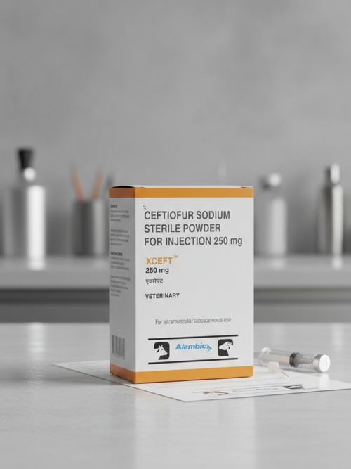 Alembic Xceft Pet Injection for Dogs â€“ Ceftriaxone Antibiotic Injection for Bacterial Infections in Pets