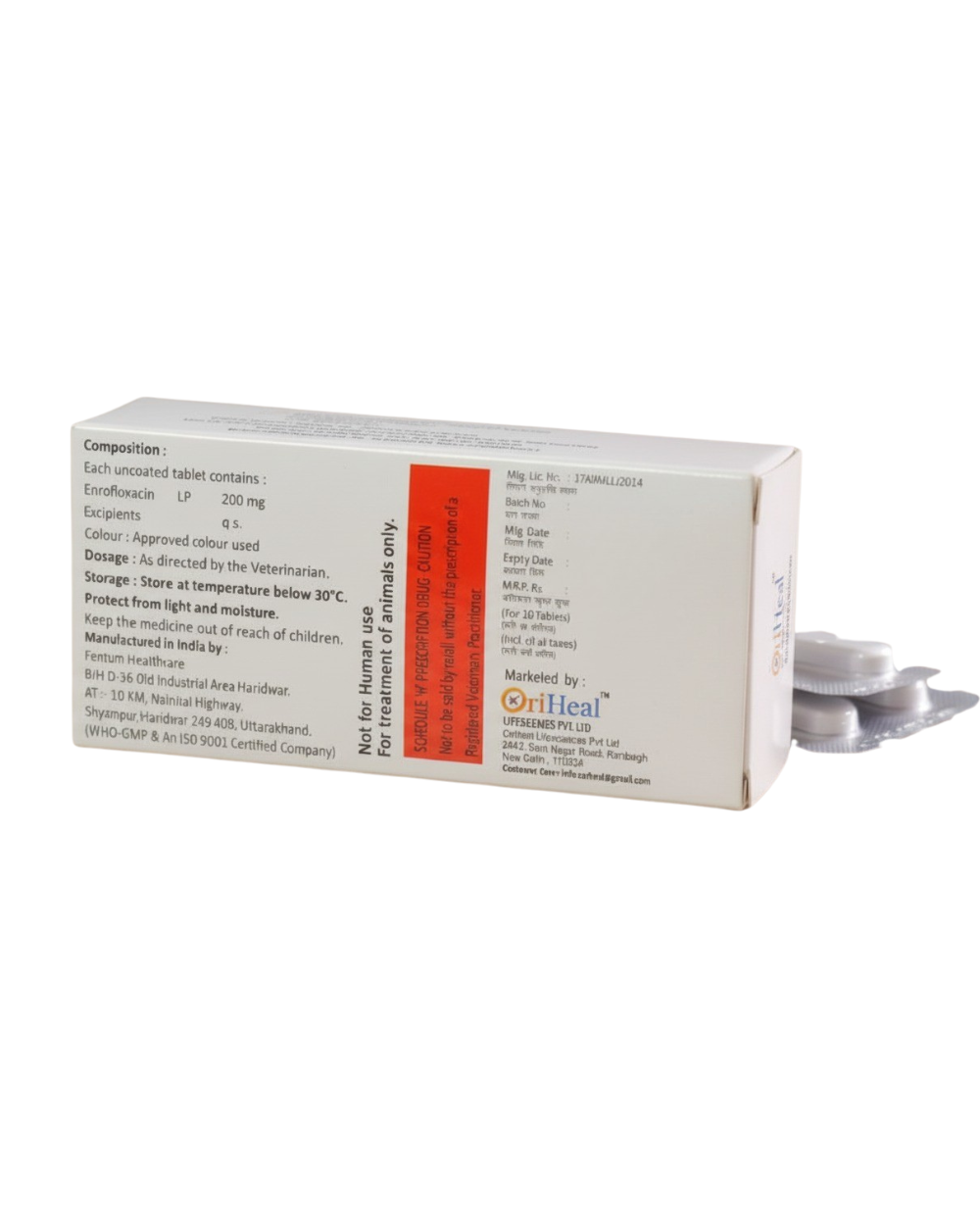 Oriheal Enerfoxin 200mg for Dog and Cats