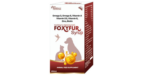 Swiss Biocare Foxyfur Syrup 250ml for Dogs & Cats â€“ Skin & Coat Supplement