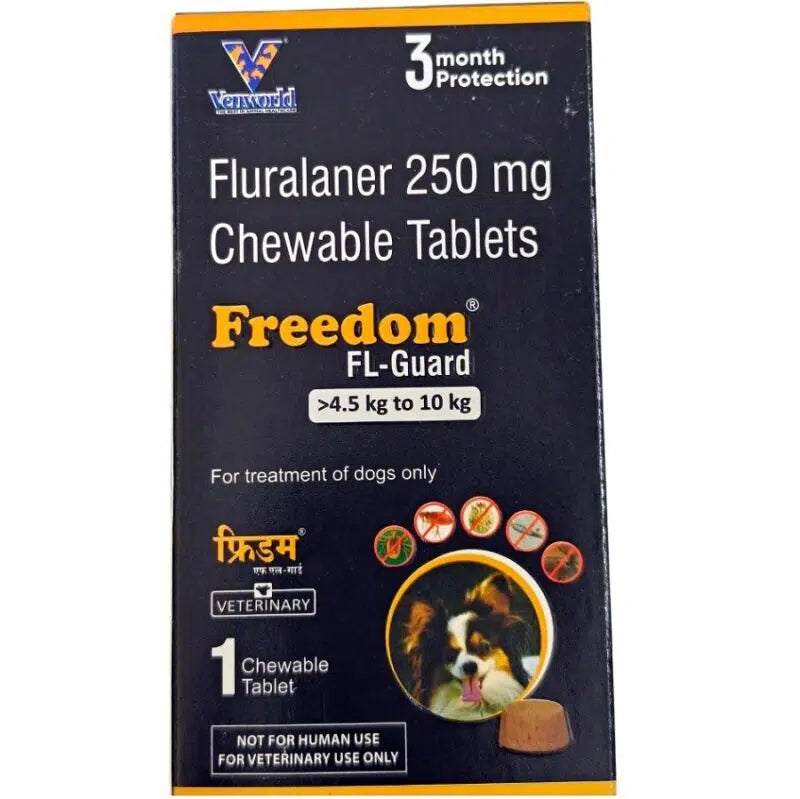 Freedom Fl-Guard Flea & Tick Chewable Tablets for Dogs | Long-Lasting Flea, Tick & Mite Protection