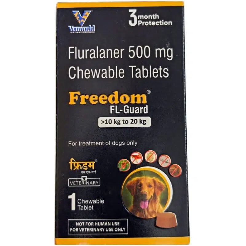 Freedom Fl-Guard Flea & Tick Chewable Tablets for Dogs | Long-Lasting Flea, Tick & Mite Protection