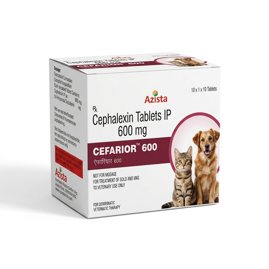 Azista Cefarior 600 mg cephalexin tablets carton