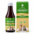 Varsha THROMBVET-V platelet enhancer syrup for dogs and cats, 200 ml bottle and carton