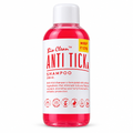 Bio Clean Anti-Tick Shampoo 200 ml bottle with pink liquid and white cap on a white background