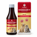 Varsha HAEMOCARE-V haematinic syrup for dogs and cats, 100 ml bottle and carton