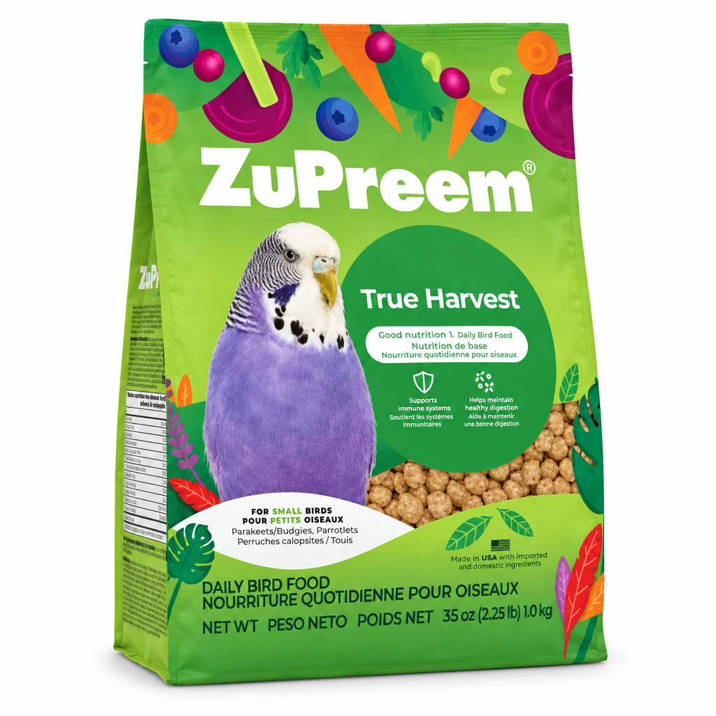ZuPreem True Harvest daily bird food for small birds, 1 kg bag